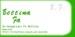 bettina fa business card